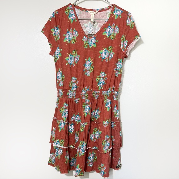 Matilda Jane Dresses & Skirts - Matilda James Looks To Frill Floral T shirt Dress w Ruffled Skirt Sz S